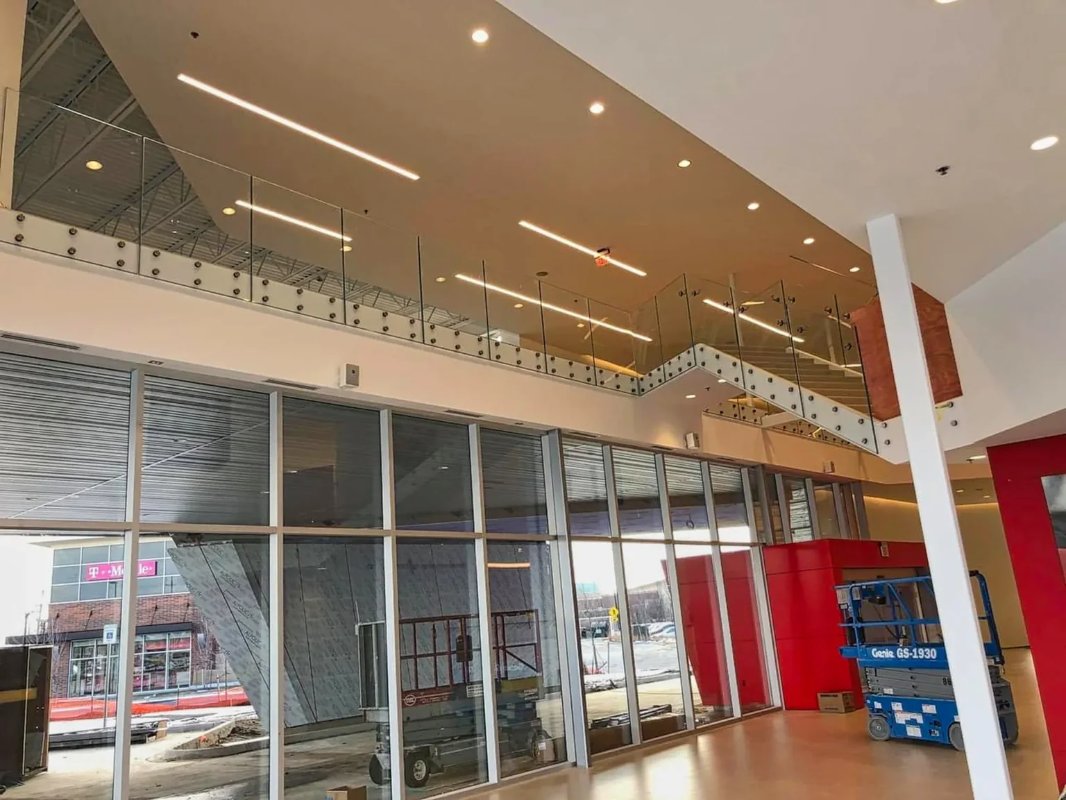Commercial Glass Handrails for Ferrari Dealership - Glasco installation